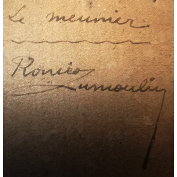 Le Meunie by Roméo Dumoulin French Country Windmill Signed Water Colour 1949 - Picture 8 of 10